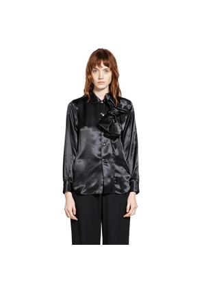 Shiny Satin Bowtie Shirt