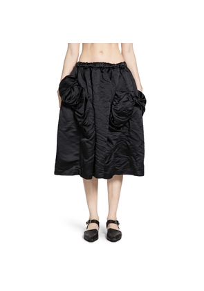 Ruffled Satin Midi Skirt