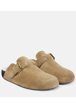 Isabel Marant Mirvin shearling-lined suede clogs