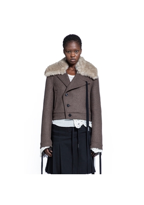 Wiebke Wool and Shearling Perfecto