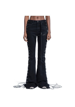 Treze Lace-Up Bootcut Jeans