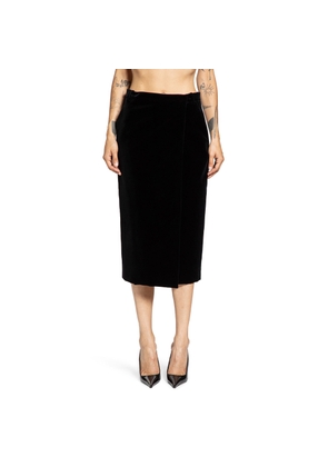 Midi Wrap Skirt in Cotton Velvet
