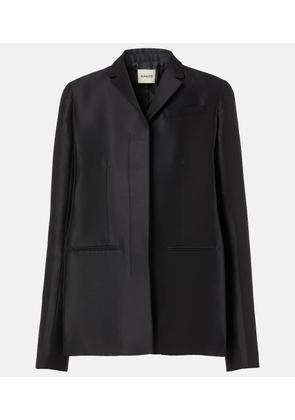 Khaite Crittan wool and silk faille jacket