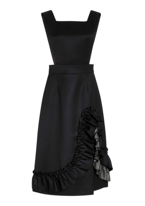 Miu Miu Ruffled Wool Midi Dress - Moda Operandi