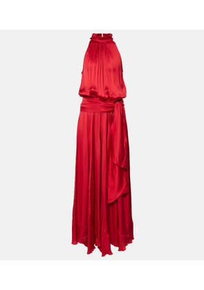Poupette St Barth Nina satin maxi dress