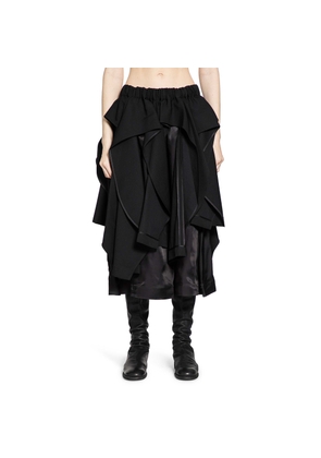 Deconstructed Wool Midi Skirt