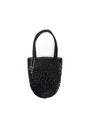 Small Summer Banana Tote Bag in Raffia