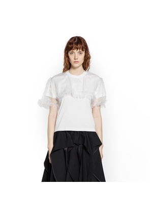 Cotton Jersey and Tulle T-Shirt
