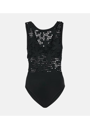 Karla Colletto Aster embroidered swimsuit