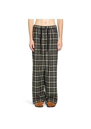 Wool Blend Straight Leg Pants