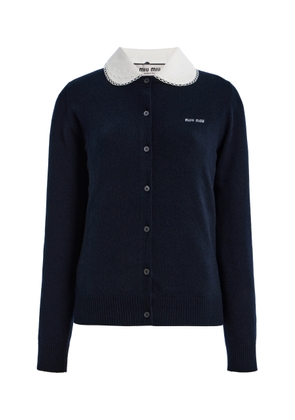 Miu Miu Collared Cashmere Cardigan - Moda Operandi