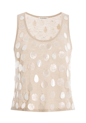 By Malene Birger Exclusive Hys Mother-of-Pearl Linen-Blend Top - Moda Operandi