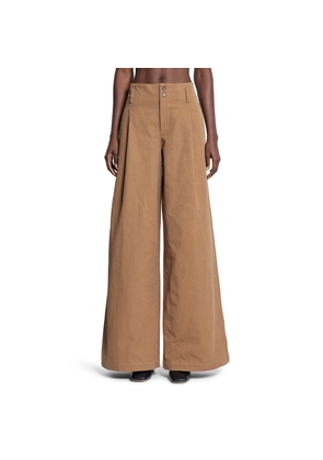 High-Rise Wide-Leg Pants in Cotton Canvas