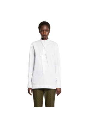 Half-Button Shirt in Heavy Cotton Poplin