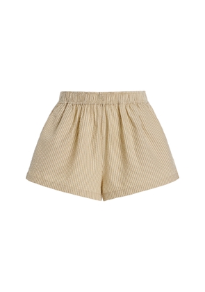 ELCE Exclusive Sidney Striped Cotton-Blend Seersucker Shorts - Moda Operandi