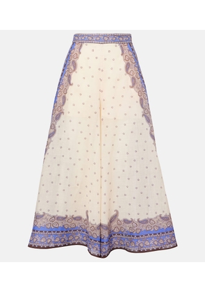Zimmermann Maxine paisley ramie culottes