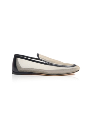 Khaite Alessia Leather-Trimmed Mesh Loafers - Moda Operandi