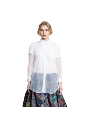 Layered Wool Mesh and Tulle Shirt