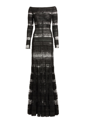 Elie Saab Macrame & Lace Gown - Moda Operandi