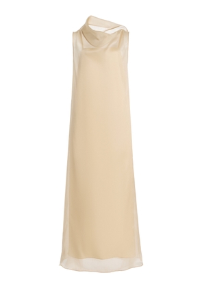 SEV High-Neck Silk-Organza Maxi Dress - Moda Operandi