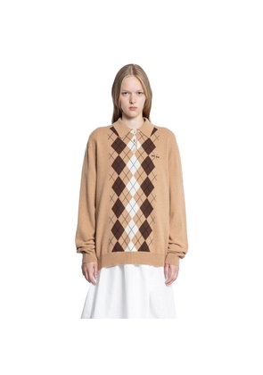 Argyle Cashmere Polo Sweater
