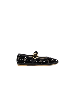 Mary-Jane Endouce Velvet Ballerinas