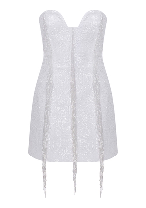 ILA THE BRAND Elodie Beaded Fringed Mini Dress - Moda Operandi