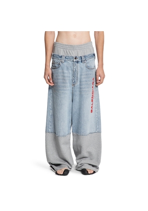 Patched Molleton Baggy Pants