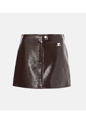 Courreges Reedition vinyl miniskirt