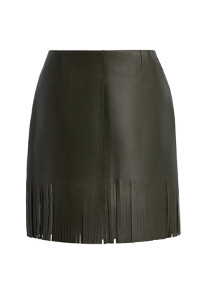 Etro Fringed Leather Skirt - Moda Operandi