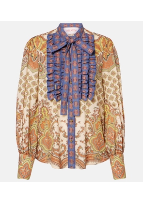 Valentino Voyage Imaginaire ruffled cotton shirt