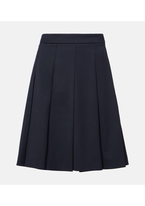 Alessandra Rich Pleated wool-blend miniskirt