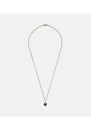 Anita Ko 18kt gold pendant necklace with sapphire and diamonds