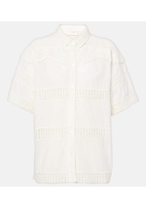 Ulla Johnson Amal paneled cotton crochet shirt