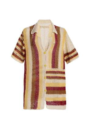 All That Remains Exclusive Floyd Crocheted Cotton Mini Shirt Dress - Moda Operandi