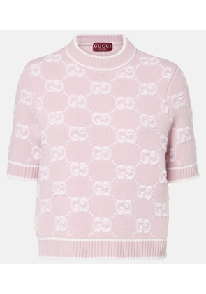 Gucci GG wool boucle jacquard top