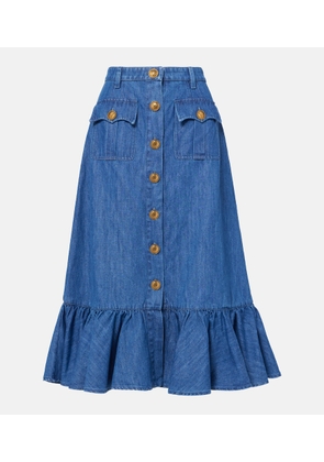 Valentino Denim midi skirt
