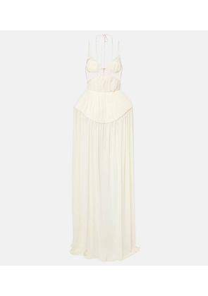 David Koma Cutout pleated gown