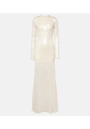 David Koma Sequined open-back gown