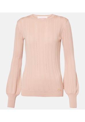 Valentino Pointelle virgin wool sweater