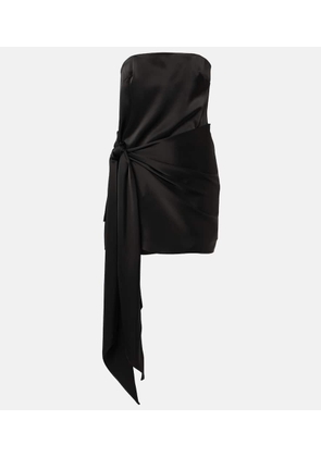 David Koma Tie-detail satin minidress