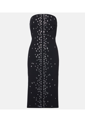 David Koma Rhinestone-embellished midi dress