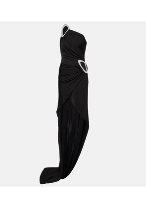 David Koma Embroidered asymmetric gown