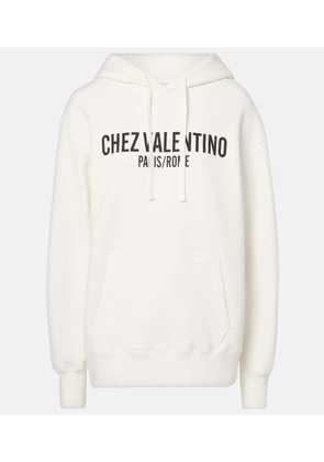 Valentino Printed cotton jersey hoodie