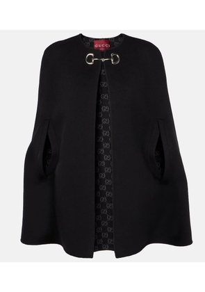 Gucci Horsebit wool and silk cape