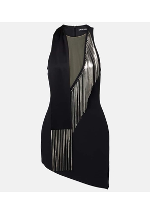 David Koma Metal-trimmed midi dress