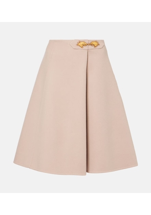 Valentino Wool and cashmere midi skirt