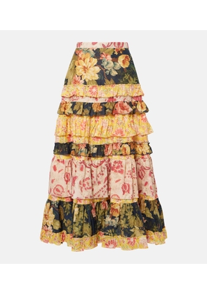 Valentino Patchwork cotton muslin maxi skirt