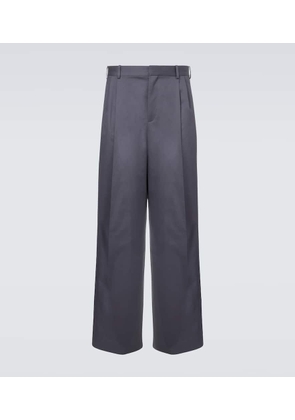 Loewe Pleated cotton wide-leg pants