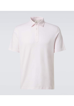 Brunello Cucinelli Cotton and linen pique polo shirt
